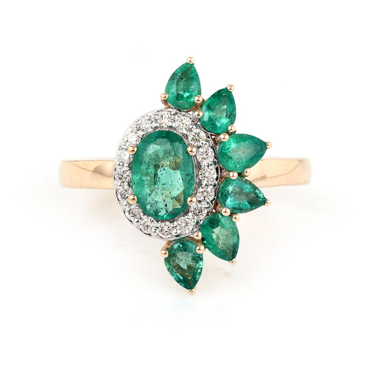 Emerald Starburst Ring
