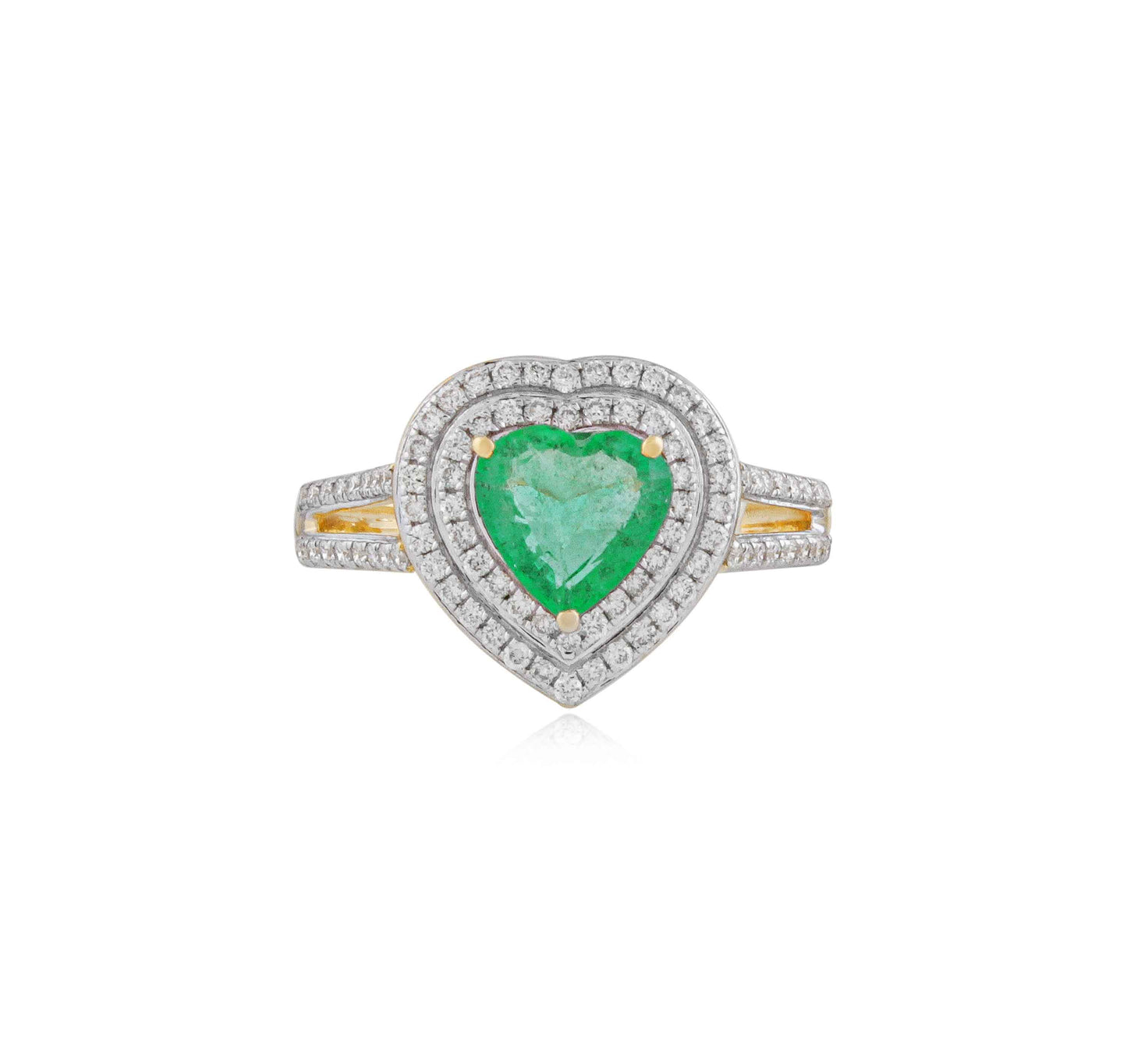 Timeless Heart Emerald Ring