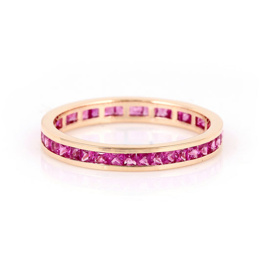 Ruby and Gold Eternity Band