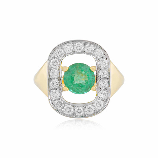 Panna Jharokha Geometric Openwork Ring