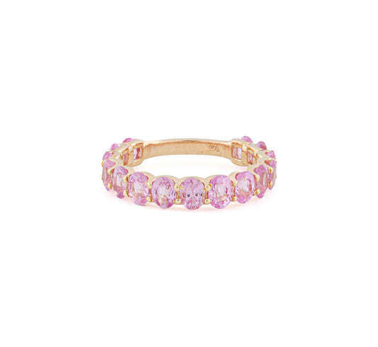 Ethereal Pink Sapphire Eternity Ring