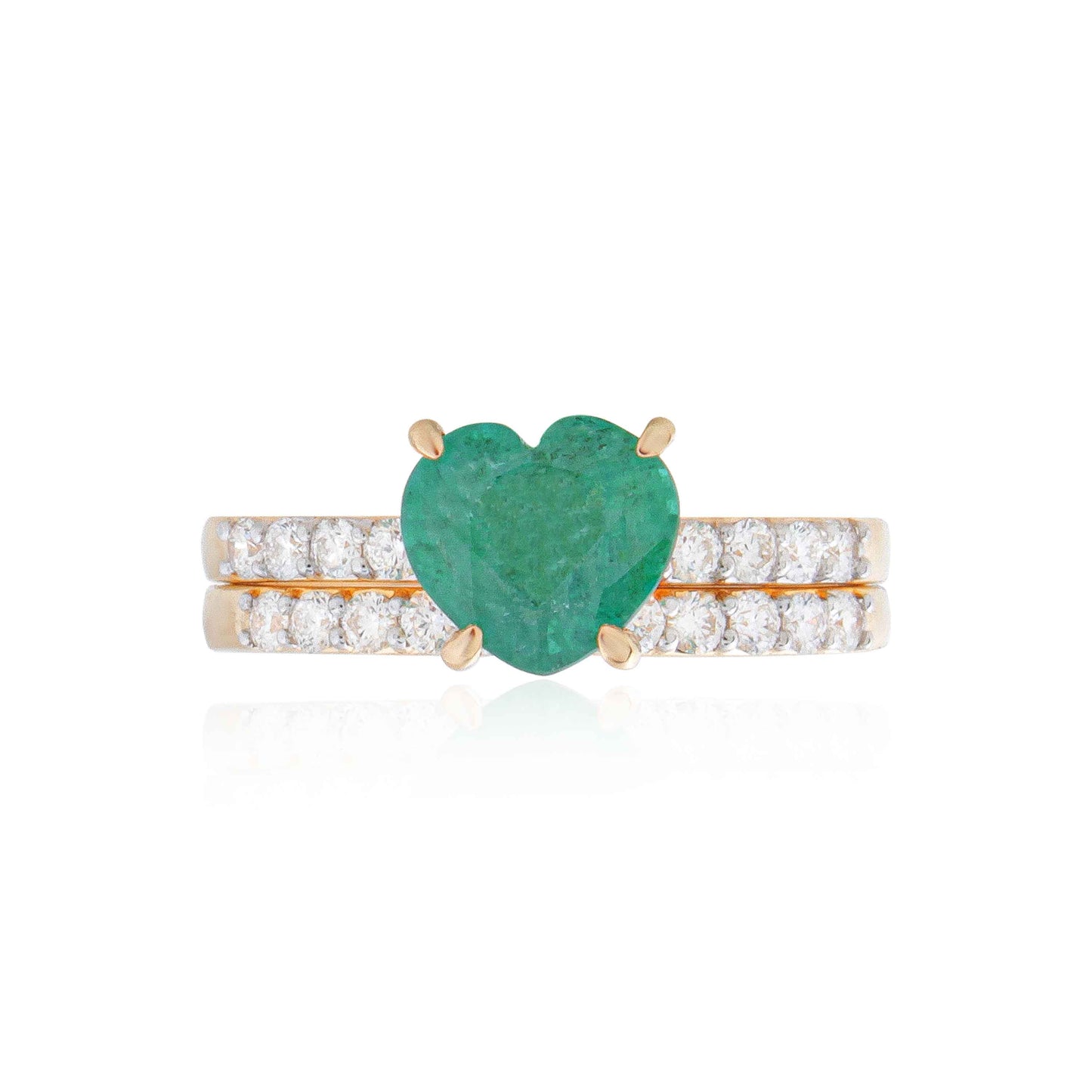 Linear Love Emerald Ring