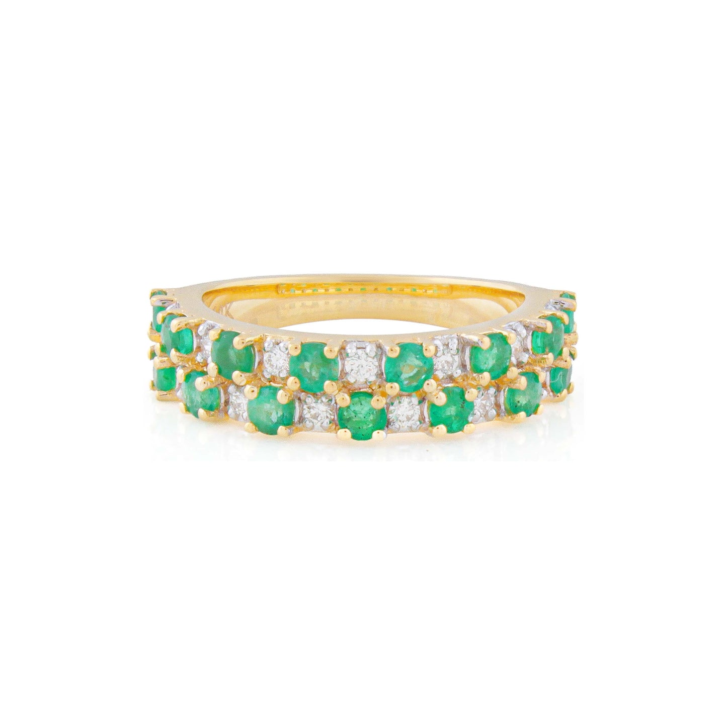 Floral Crown Emerald Ring
