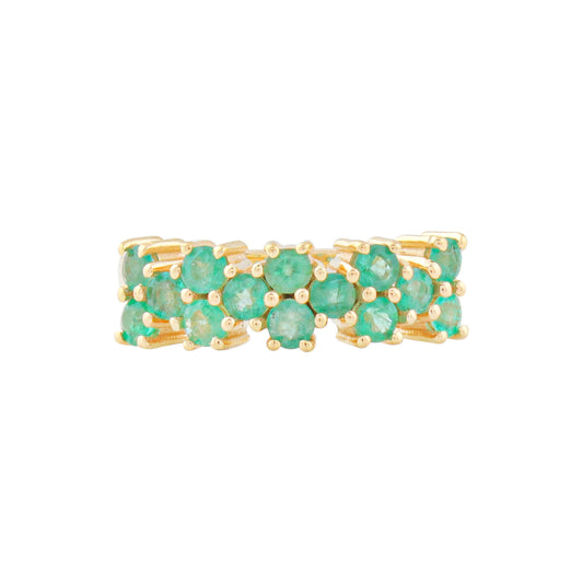 Garden Weave Emerald Ring