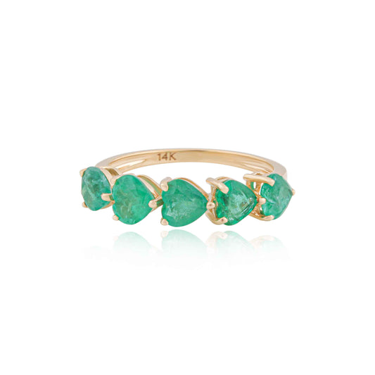 Emerald Cluster Ring