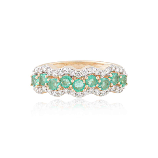 Emerald Stack Ring