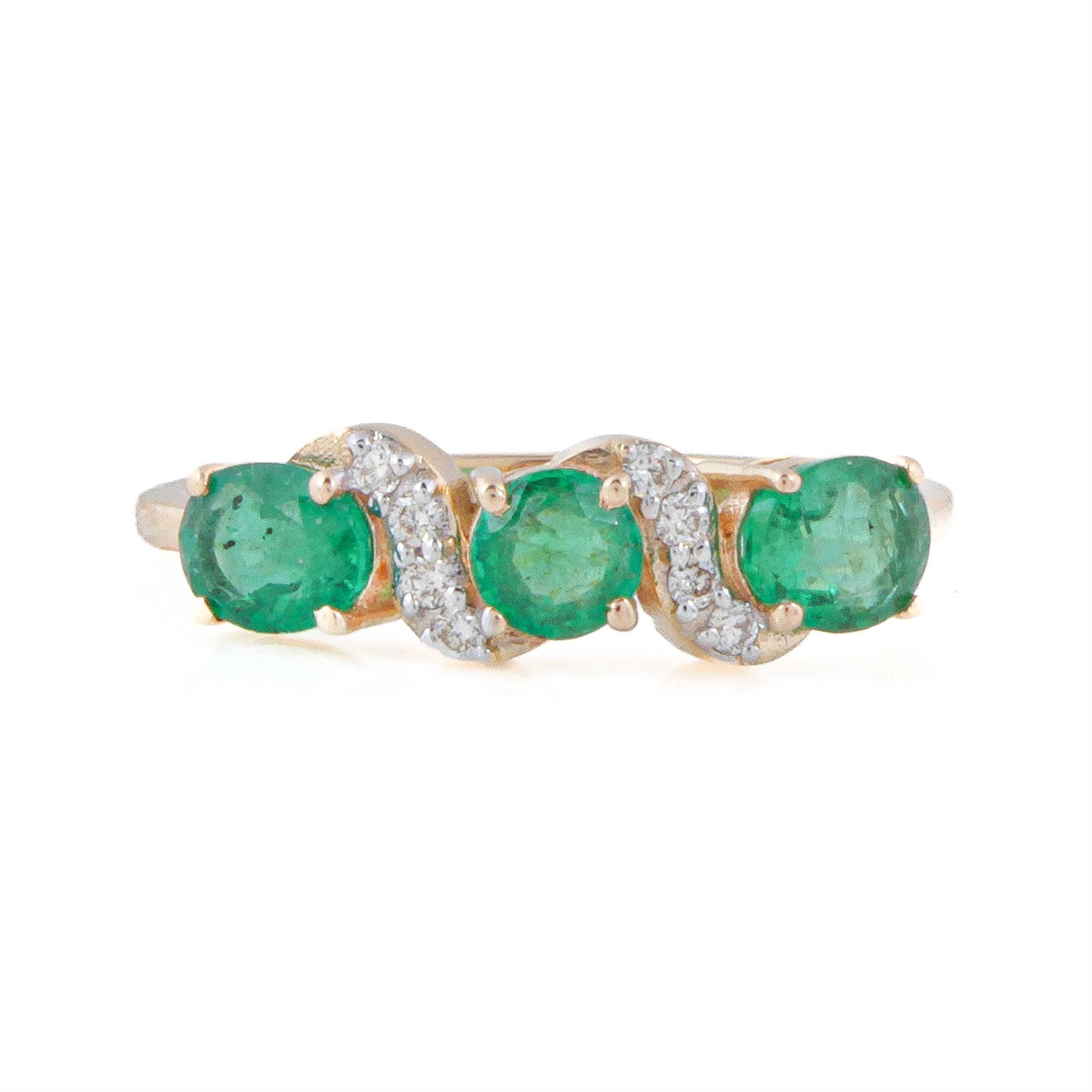 Whisper Band Emerald Ring