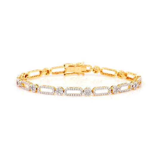 Link Bloom Diamond Bracelet