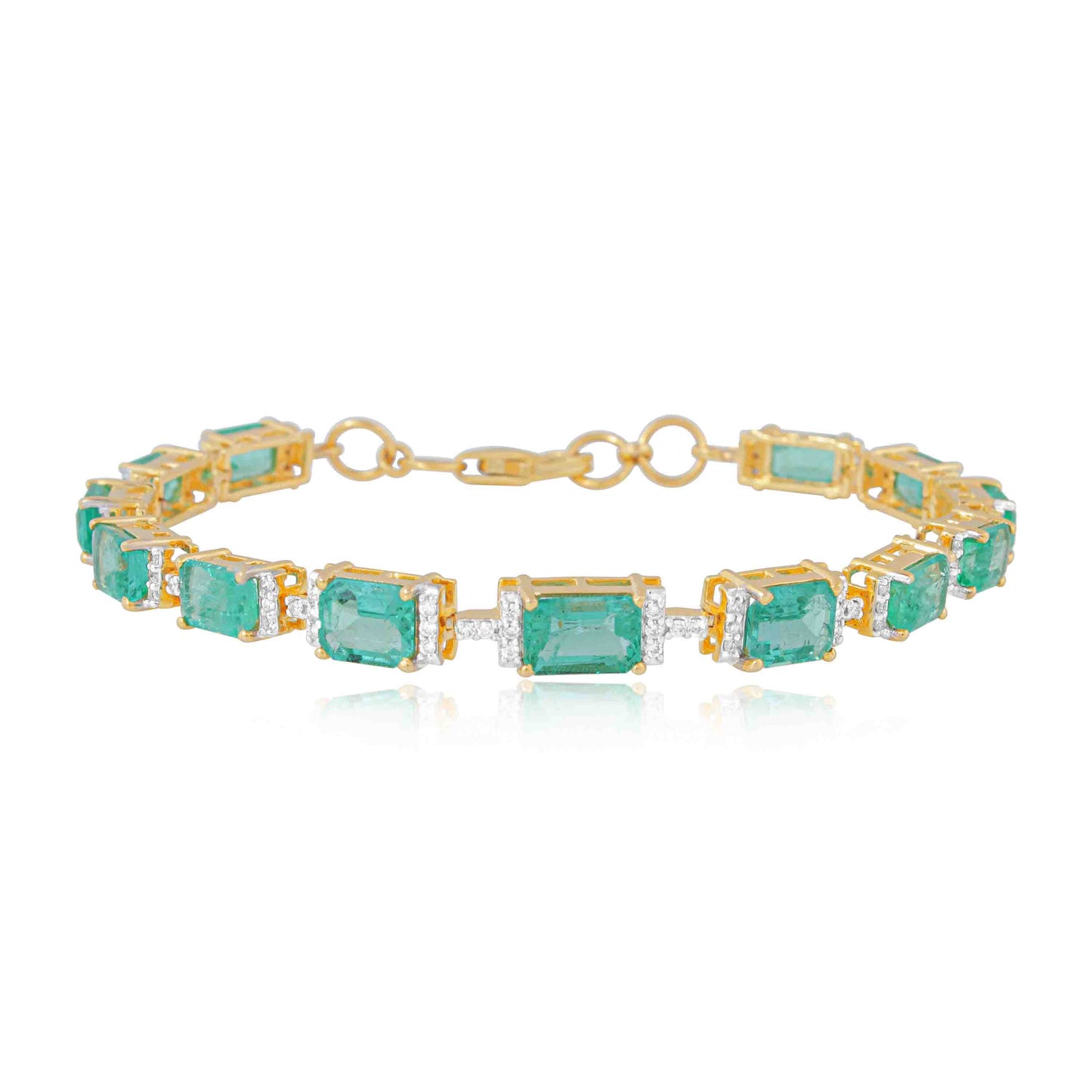 Twisted Emerald Tennis Bracelet