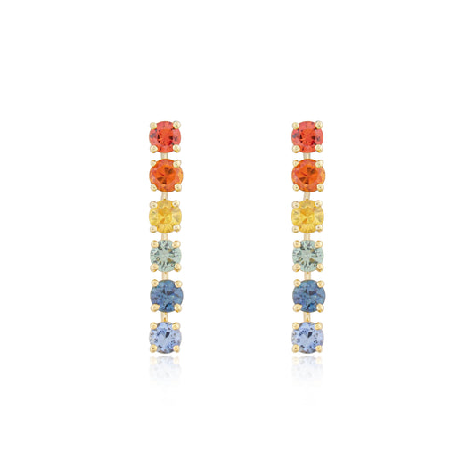 Prism Multi-Sapphire and Diamond Earrings