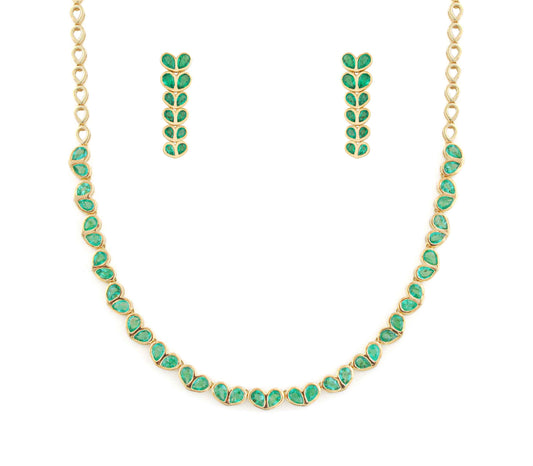 Graceful Emerald & Diamond Set