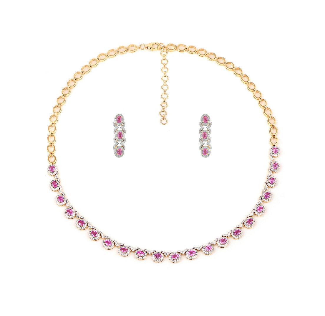 Sapphire Luminous Pink Necklace