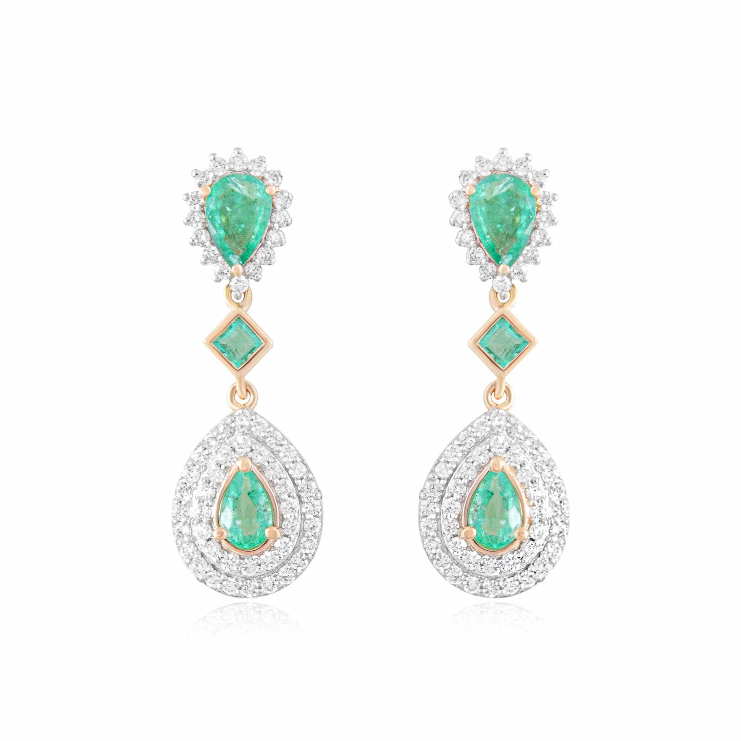 Royal Drape Emerald Earrings