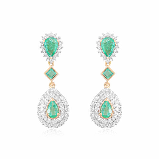 Royal Drape Emerald Earrings
