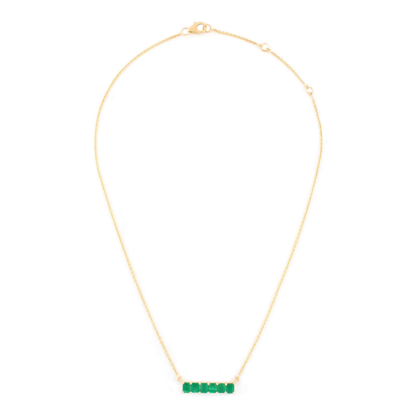Dewfall Drops Emerald Pendant