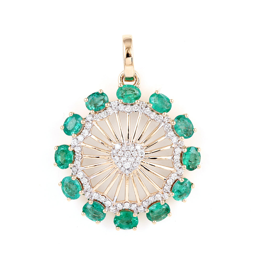 Emerald Sunburst Pendant