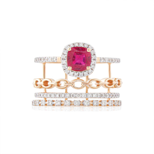 Ruby Crown Ring