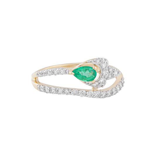 Mint Drop Emerald Ring